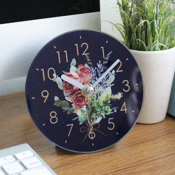 置き時計 エクラク デスククロック フルール インテリア アナログ