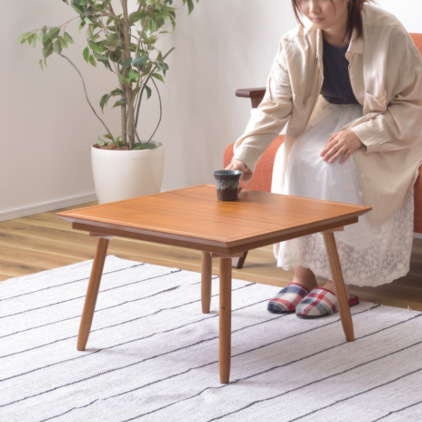 東谷 こたつ 幅60cm コンパクト コタツ テーブル 木製 天然木 小さい