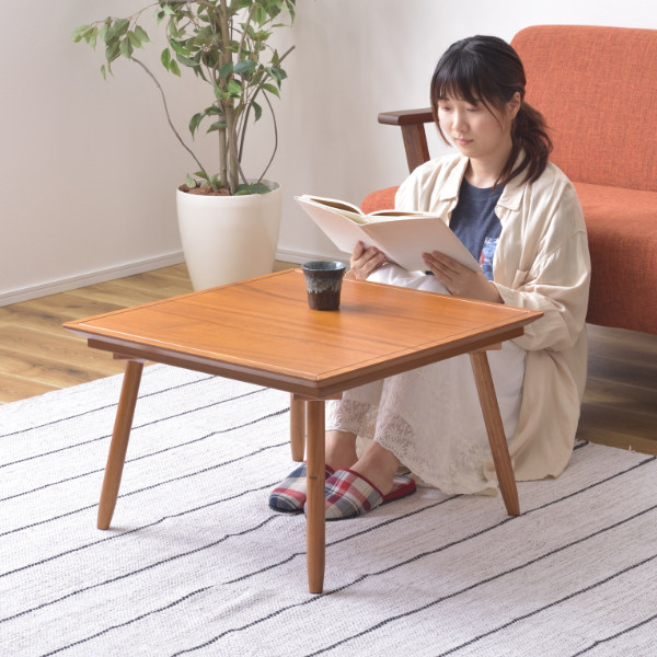 東谷 こたつ 幅60cm コンパクト コタツ テーブル 木製 天然木 小さい