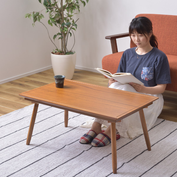 東谷 こたつ 幅80cm コンパクト コタツ テーブル 木製 天然木 小さい