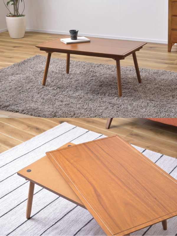 東谷 こたつ 幅80cm コンパクト コタツ テーブル 木製 天然木 小さい