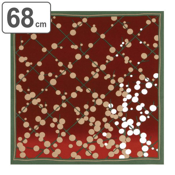 風呂敷 68cm 中判 咲福梅花 丹後ちりめん友仙ふろしき 有職Designed by 川島織物セルコン ( ふろしき 風呂敷き 中判風呂敷 )