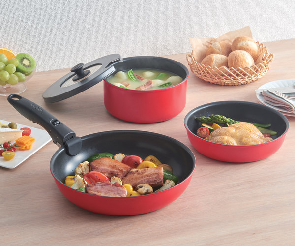 未使用お鍋セット 松田美智子の自在道具/ばんこ小鍋揃え -一人分の料理をおいしく