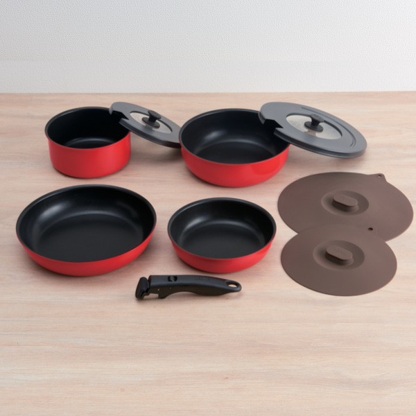 THERMOS（サーモス） 取っ手のとれるフライパン9点セット ガス火専用