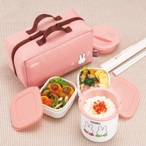 Thermos Insulation Lunch Box Light Pink DBQ-255B LP Miffy Approximately 0.6 JPN 