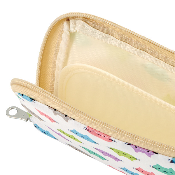 スケーター マスクポーチ ねこっと カラフル 抗菌 仕切り付き