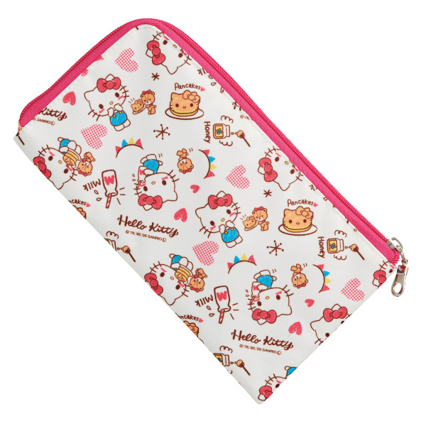 スケーター マスクポーチ ハローキティ おやつタイム 抗菌 仕切り付き