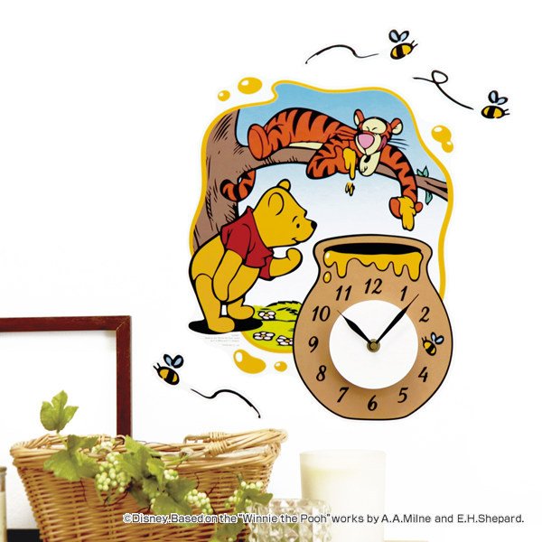 Disney（ディズニー） 時計 ステッカー ウォールクロックステッカー