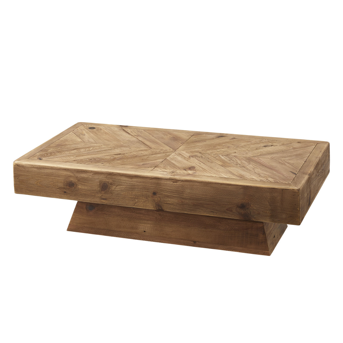 東谷 センターテーブル 幅125cm 木製 天然木 古材 ヘリンボーン