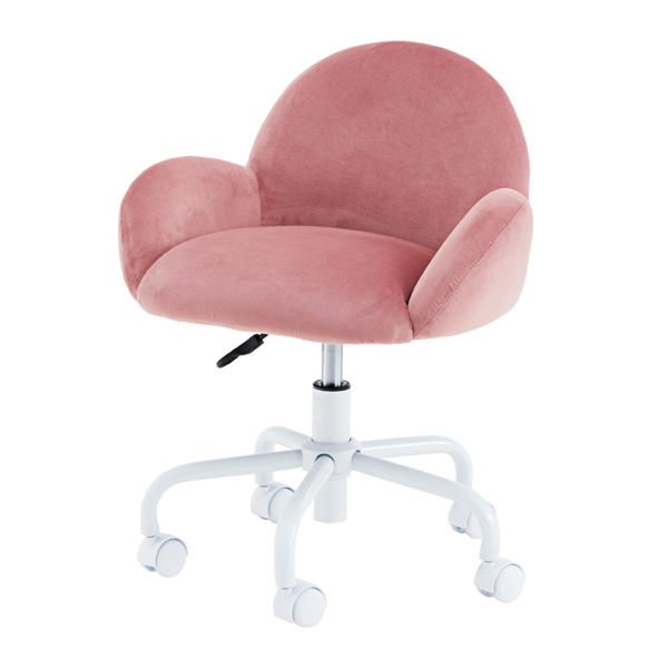 東谷 デスクチェア 座面高43〜51cm クッション ベロア （ パソコン