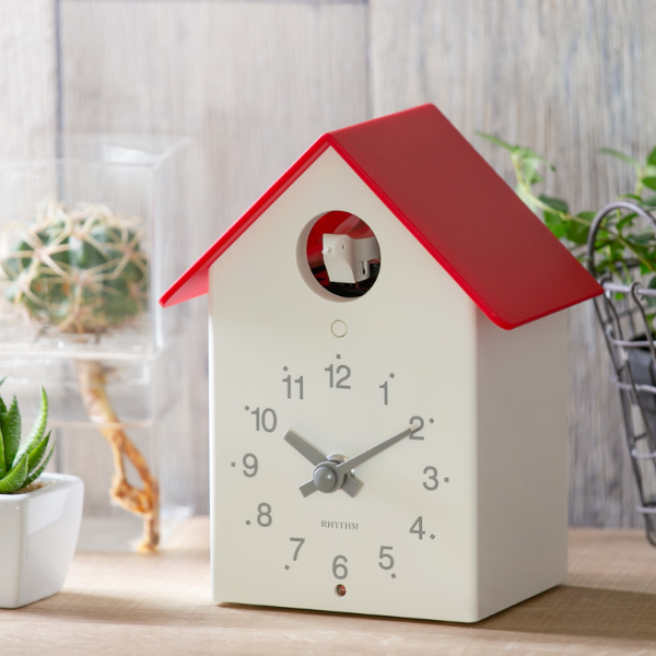 鳩時計 ふいごカッコー 置き時計 掛け時計夜間停止機能 北欧 おしゃれ