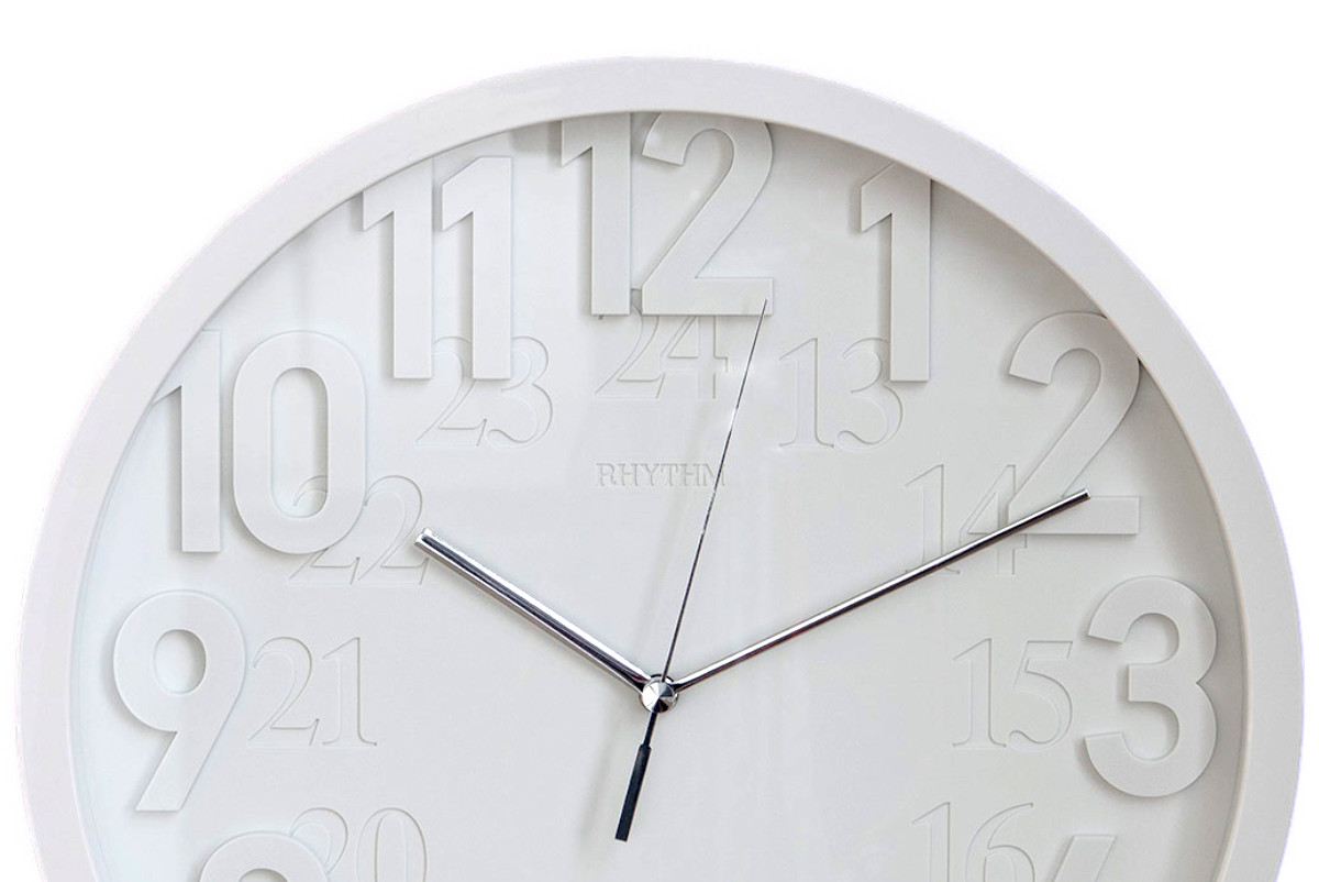 掛け時計 電波時計 スタンダードスタイル ホワイト アナログ 壁掛け
