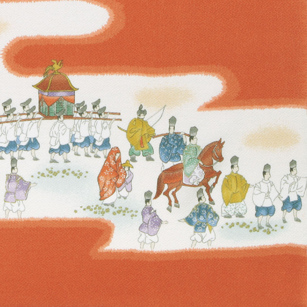 風呂敷 正絹ちりめん友仙ふろしき 二巾 約68cm 時代祭 （ ふろしき