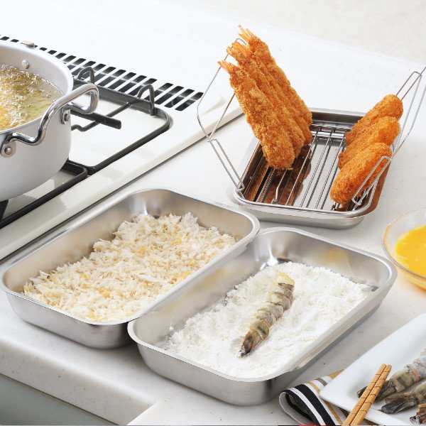 ヨシカワ バット ステンレス製 油が切れる連結バット 日本製 揚げ物