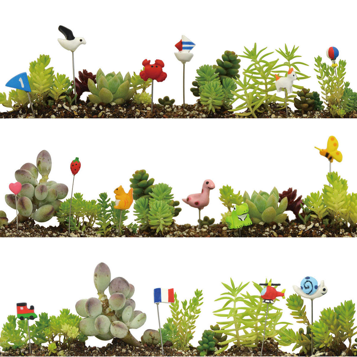 ガーデンピック ミニピック 傘 風車 ハウス 3種セット （ ピック