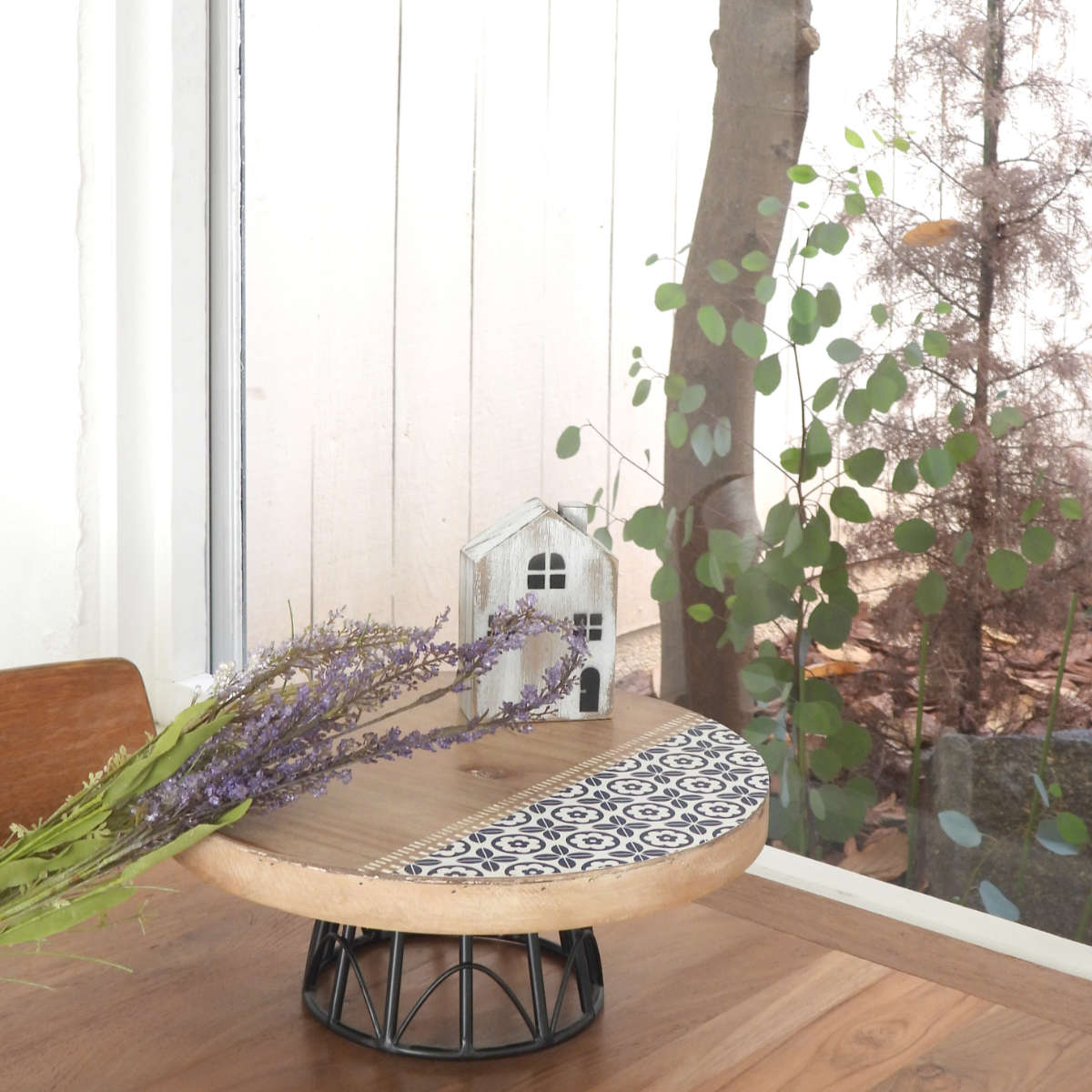 ガーデンテーブル ラウンドミニテーブル 花瓶置き ディスプレイ