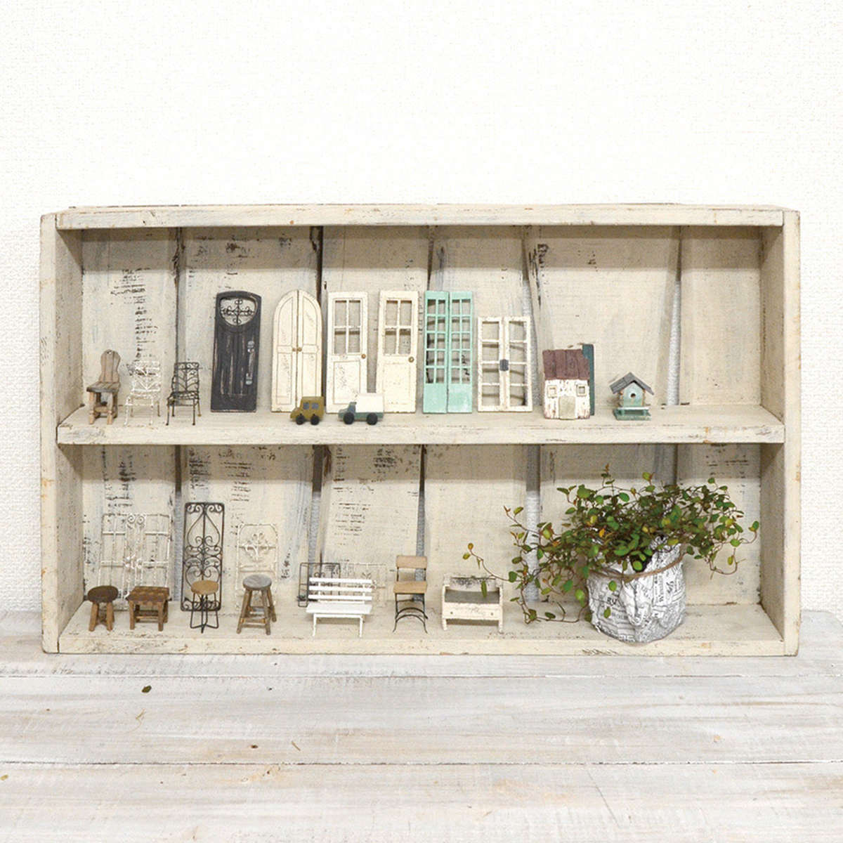 オーナメント ガーデニング 園芸 ミニチュアパーツ 持ち手付きザル