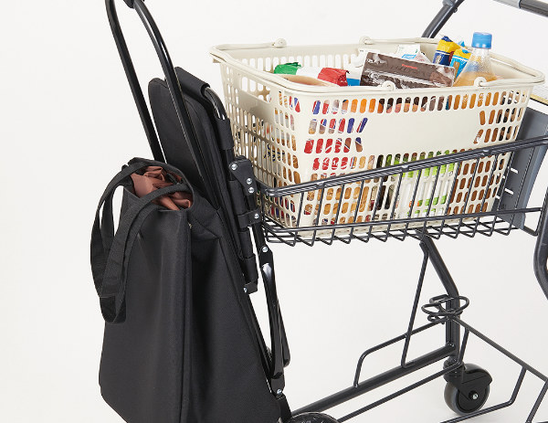 ショッピングカート cocoro ブレイク 椅子付き 折りたたみ おしゃれ 大