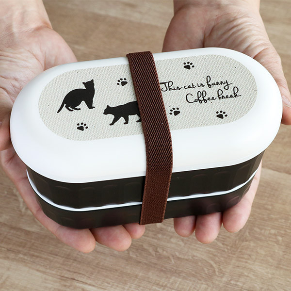 ナカノ お弁当箱 2段 640ml Potter ランチボックス モノクロ