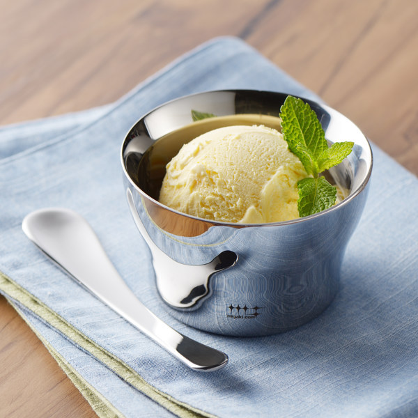 アイスクリームカップ スプーン セット 210ml 磨き屋シンジケート デザートカップ 食器 ステンレス 日本製 （ アイスクリーム カップ 鉢 器  スプーン付き ）