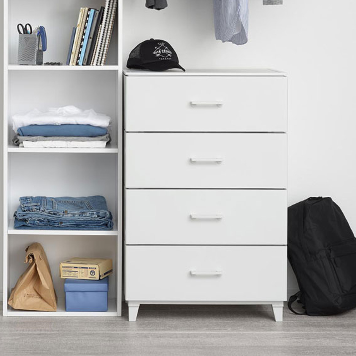 SANKA（サンカ） チェスト 4段 幅56×奥行45×高さ87cm プラスチック LC