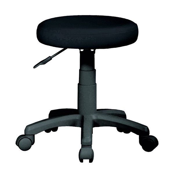 弘益 スツール 高さ42〜52cm ブラック キャスター付き 椅子 丸椅子 高