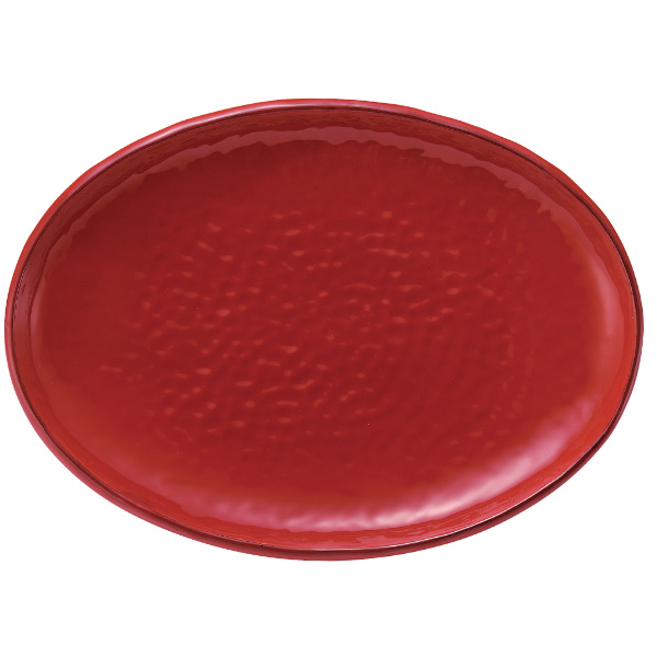 プレート 34.5cm 楕円皿 M.STYLE シエナ 皿 食器 和食器 陶器 赤土