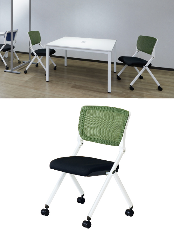 弘益 キャスターチェア 2脚セット 座面高43cm オフィスチェア 平行