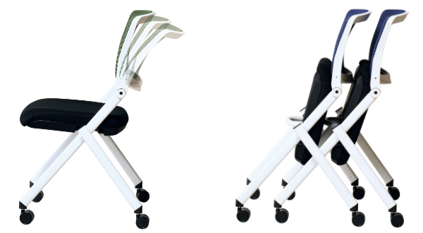 弘益 キャスターチェア 2脚セット 座面高43cm オフィスチェア 平行 