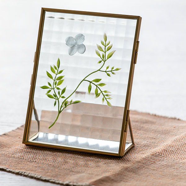 フォトフレーム モザイク ガラス ヒンジドフレーム アンティーク