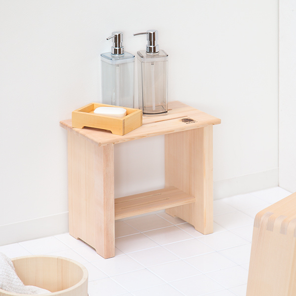 市原木工所 木製台 小 余湯派 釘無万能台 お風呂 木製 ラック バス