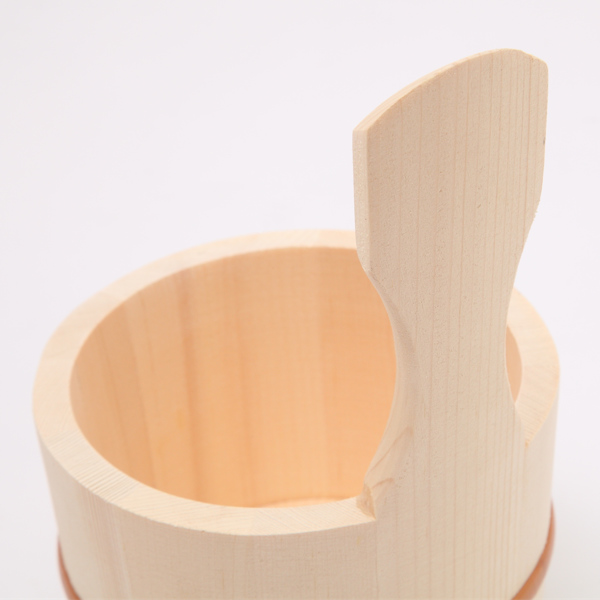 木製手桶 ゆ 片手湯桶 木製 手桶 桶 おけ 天然木 （ 手おけ お風呂 浴