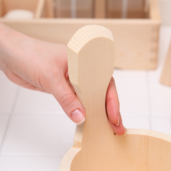 木製手桶 ゆ 片手湯桶 木製 手桶 桶 おけ 天然木 （ 手おけ お風呂 浴