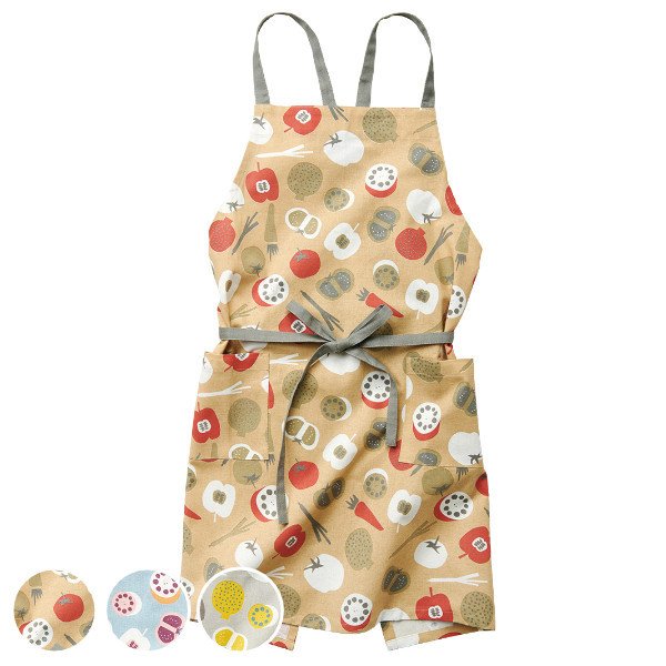 エプロン ベジー 綿100％ 野菜 （ キッチンエプロン 台所エプロン