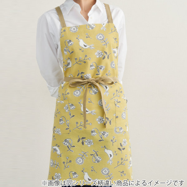 ホットマン　永遠色　 エプロン　ブルー ターコイズ花柄エプロン 新品タグ付き 370701-1.jpg