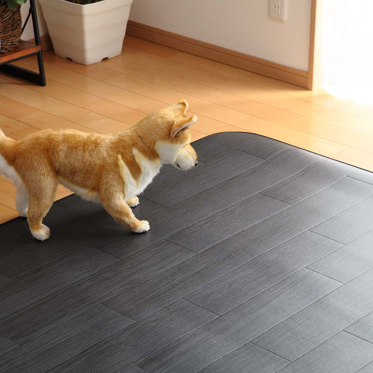 フェデポリマーブル ラグ 182×260cm ラグマット オーク ブラック 既製