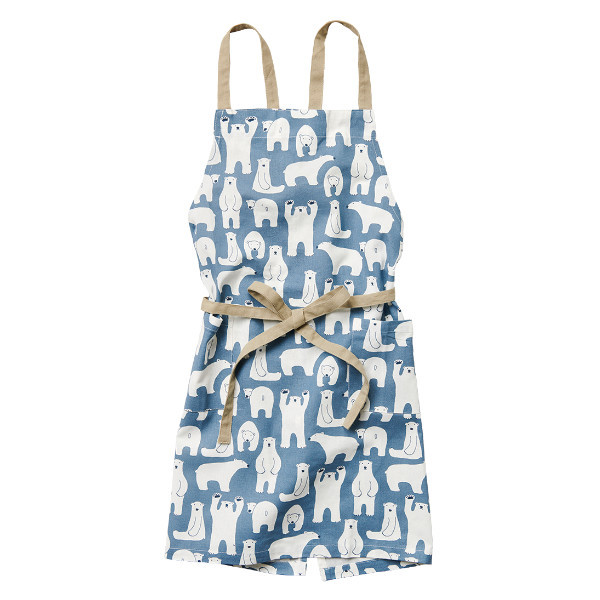 エプロン 白くま コニー 綿100％ （ キッチンエプロン 台所エプロン