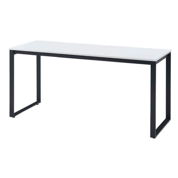 テーブル 幅160cm ホワイト デスク オフィス 長方形 スチール オフィスデスク （ パソコンデ...