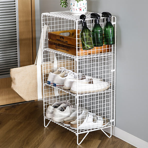 ちどり産業 ラック 折りたたみ 3段 幅41×奥行28×高さ75cm ワイヤー