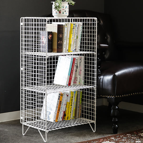 ちどり産業 ラック 折りたたみ 3段 幅41×奥行28×高さ75cm ワイヤー