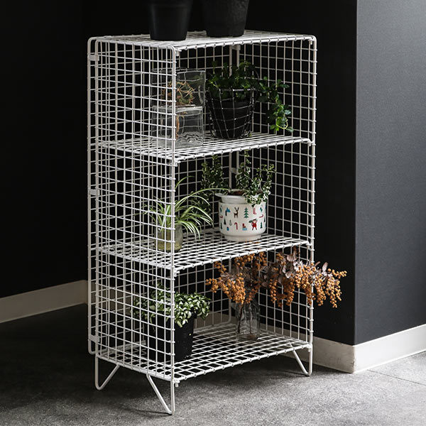 ちどり産業 ラック 折りたたみ 3段 幅41×奥行28×高さ75cm ワイヤー