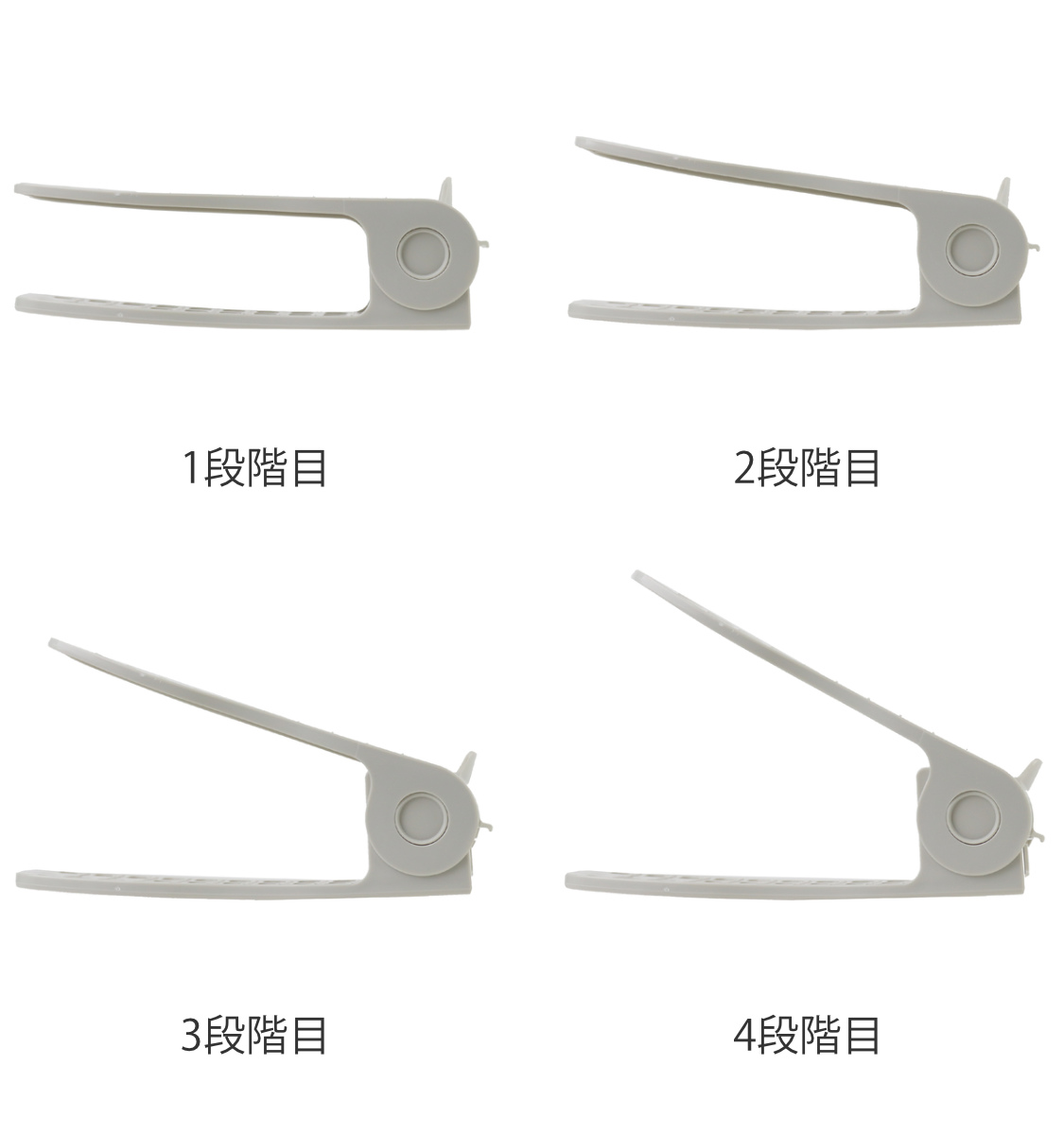 靴ホルダー 収納 12個入 ワイド 4段階 角...の詳細画像3