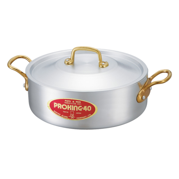 外輪鍋 15cm 1L ガス火専用 プロキング 業務用 中尾アルミ 両手鍋