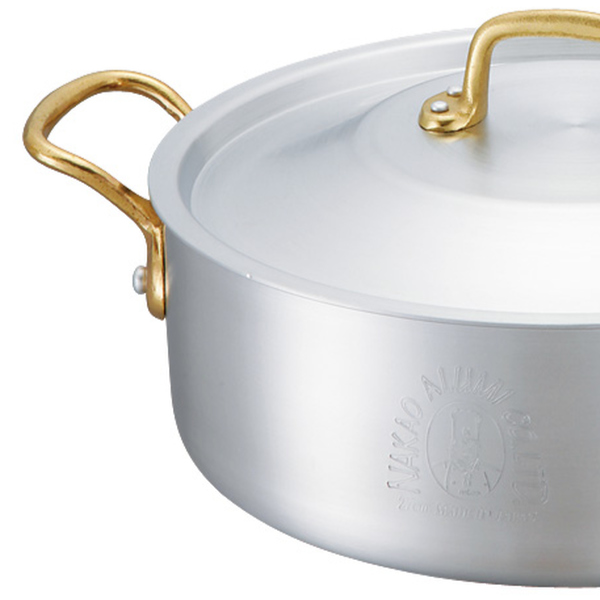 外輪鍋 24cm 3.6L ガス火専用 プロキング 業務用 中尾アルミ 両手鍋