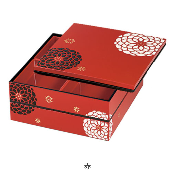HAKOYA 重箱 弁当箱 2段 4000ml 4人 5人 22.5cm角 二段重 百華 （ お重
