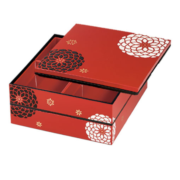 HAKOYA 重箱 弁当箱 2段 4000ml 4人 5人 22.5cm角 二段重 百華 （ お重