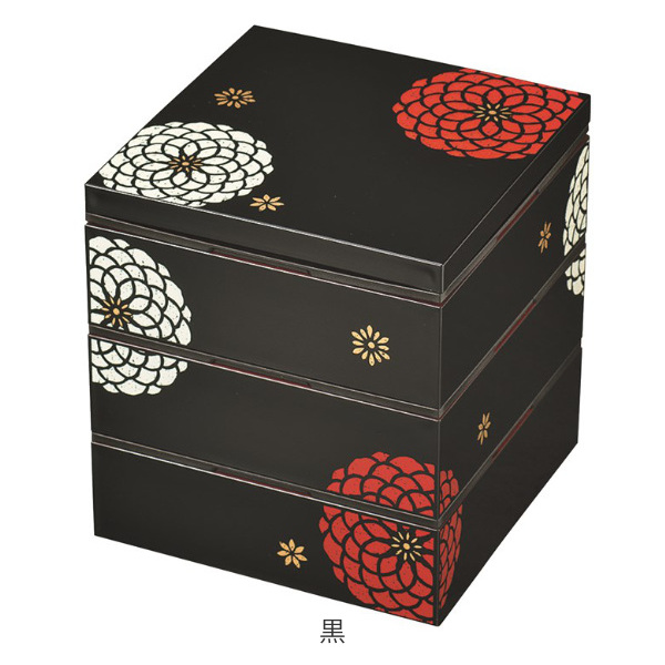 HAKOYA 重箱 弁当箱 3段 3900ml 18cm角 3人 4人 三段重 百華 （ お重