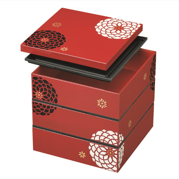 HAKOYA 重箱 弁当箱 3段 3900ml 18cm角 3人 4人 三段重 百華 （ お重