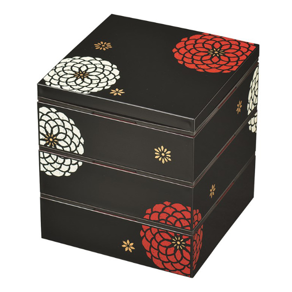 HAKOYA 重箱 弁当箱 3段 3900ml 18cm角 3人 4人 三段重 百華 （ お重