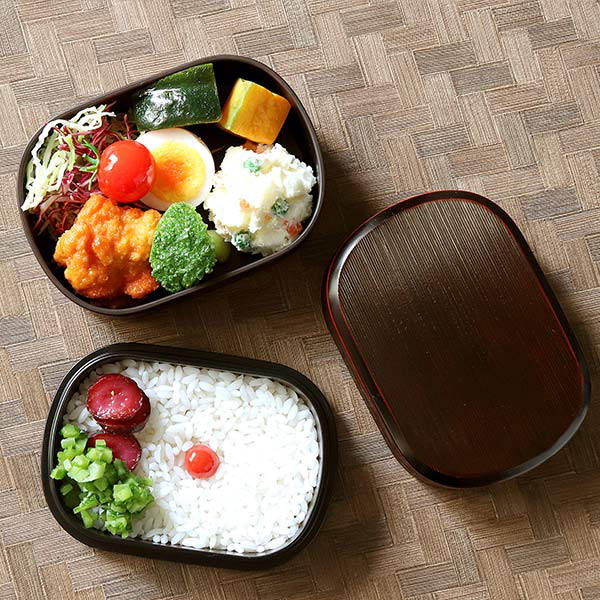 ブラウン キルティング 弁当箱 HAKOYA お弁当箱 2段 630ml 大和 千筋弁当 小判 曙 （ 弁当箱 ランチ